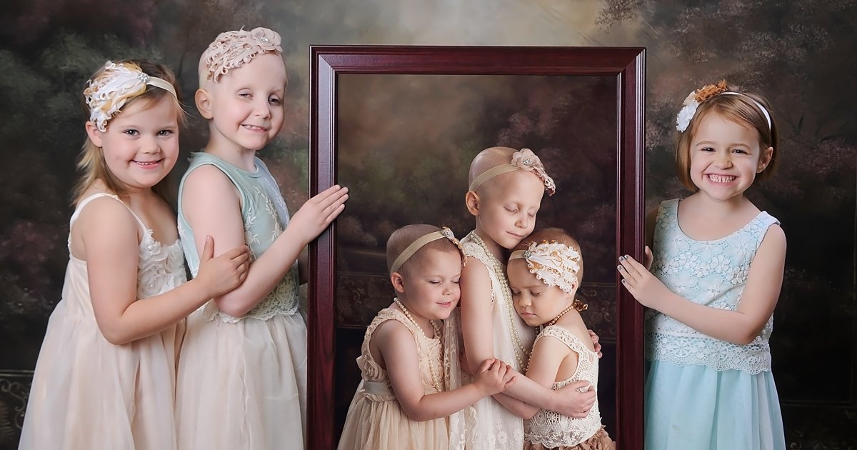 Three little girls retake viral photo to celebrate remission from cancer