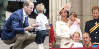 Por que o príncipe William se agacha sempre que fala com o filho