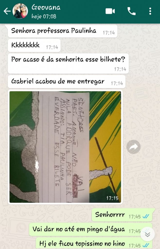 sabervivermais.com - Menino de 5 anos manda bilhete em nome da professora para não ir à escola: 'Pode ser feriado'