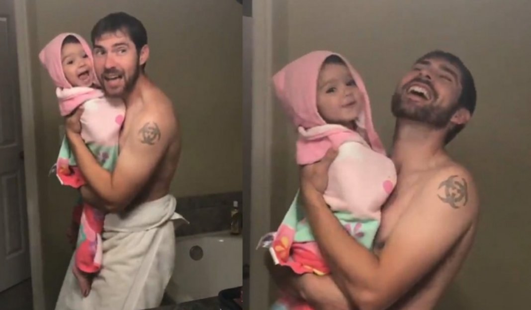 Bebê e pai apaixonam as redes sociais dublando Maroon 5. Assista!