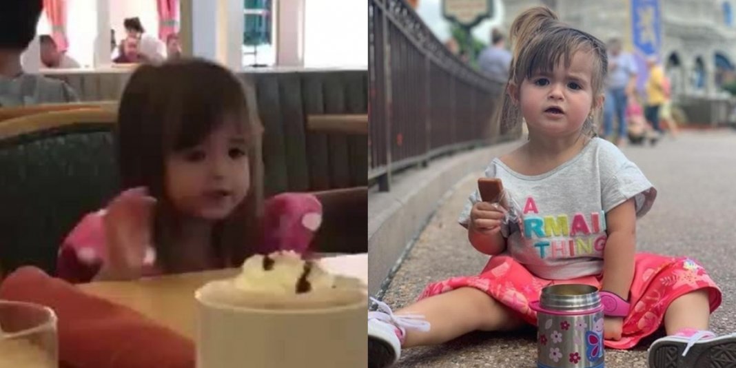 Menina de dois anos pede cuscuz em restaurante na Disney e viraliza na web