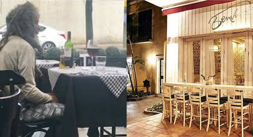 Morador de rua faz questão de pagar almoço em restaurante de bairro nobre e caso viraliza na internet