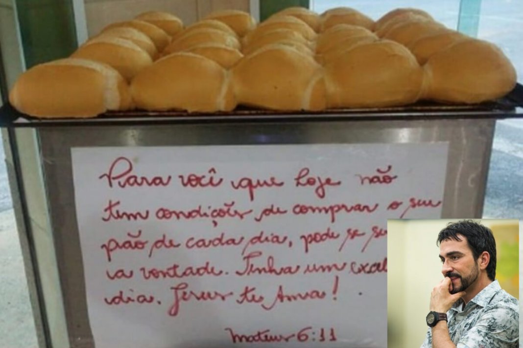Padre Fábio de Melo fica emocionado com a linda ação de padaria para os que não podem pagar pelo pão
