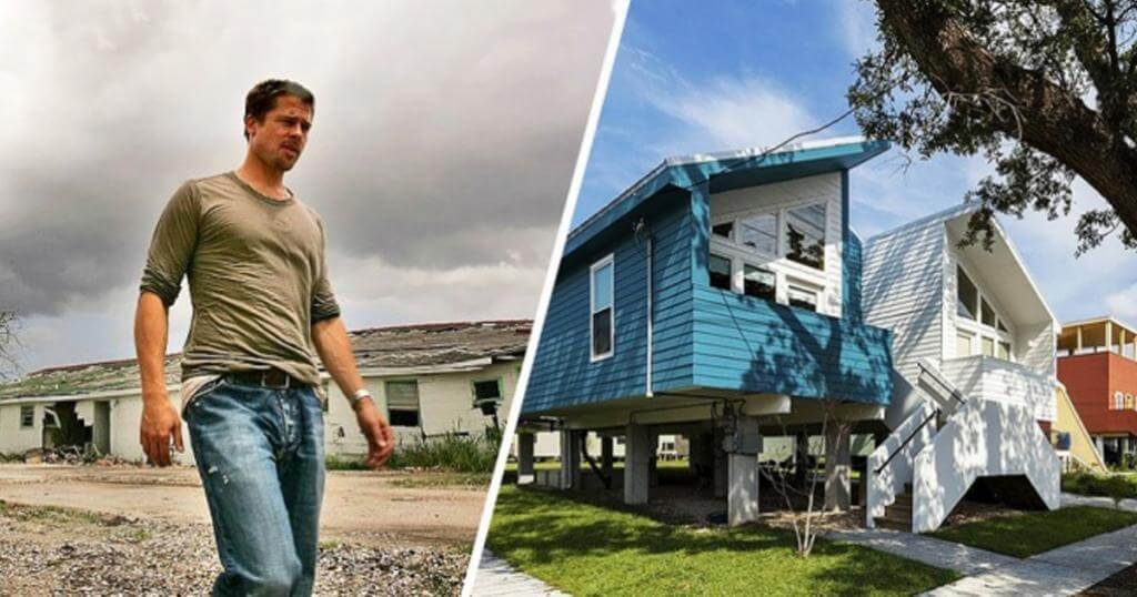 sabervivermais.com - O ator Brad Pitt construiu 109 casas para pessoas necessitadas.