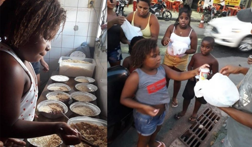 Menina de oito anos pede para distribuir quentinha a moradores em situação de rua ao em vez de festa de aniversário