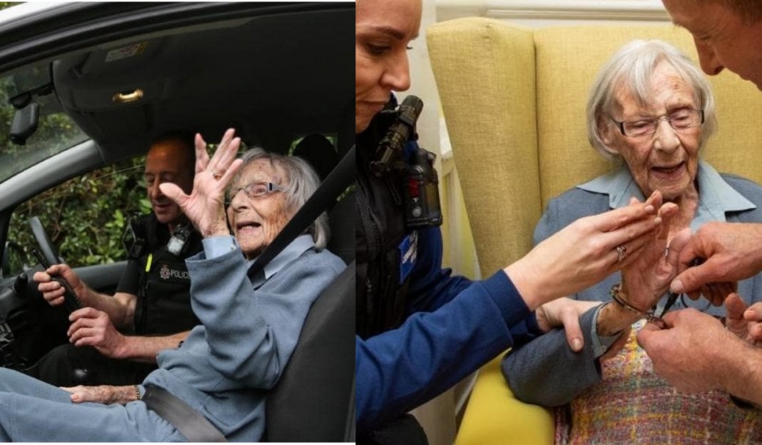 Idosa de 104 anos tinha uma desejo: ser presa, a polícia de Bristol cumpriu