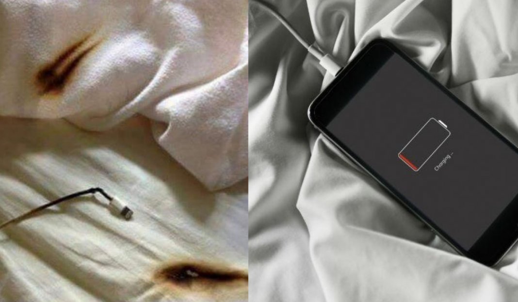 Deixar o celular carregando na cama pode causar incêndio