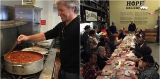 Bon Jovi mantém restaurantes que servem comida grátis aos necessitados