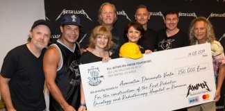 Banda Metallica doa 270 mil dólares para construir um hospital de câncer infantil.