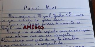 MENINO AUTISTA ESCREVE CARTA EMOCIONANTE PARA PAPAI NOEL PEDINDO “AMIGOS”