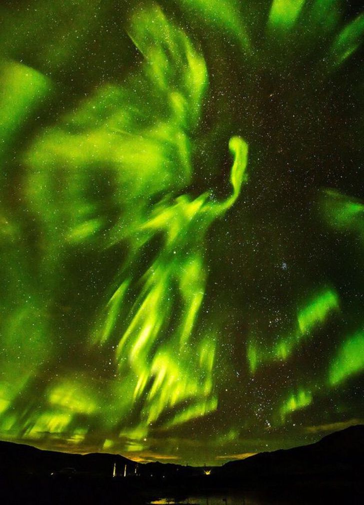 sabervivermais.com - O fotógrafo capturou uma majestosa "fênix" na aurora boreal.