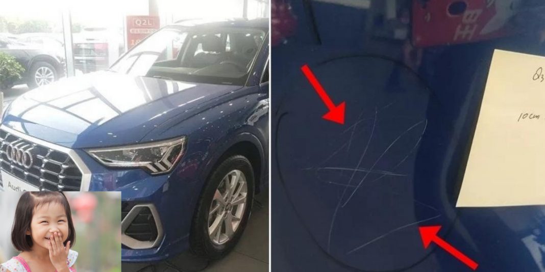 Criança de três anos risca pelo menos 10 carros em concessionária da Audi