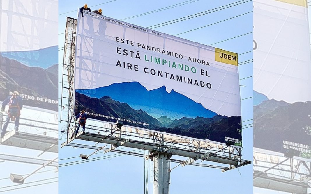 Este outdoor foi projetado para purificar o ar e comer a fumaça