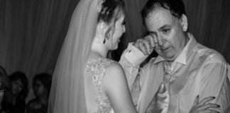 Linda fotografia mostra pai autista chorando no casamento da fillha