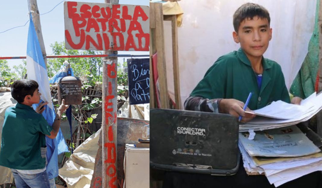 Com apenas 12 anos menino abre uma escola no seu quintal para ajudar outras crianças