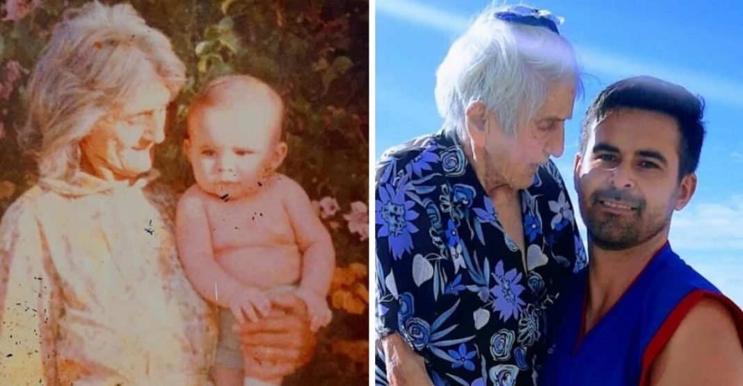 Neto faz uma linda homenagem a avó de 99 anos, “antes e depois”