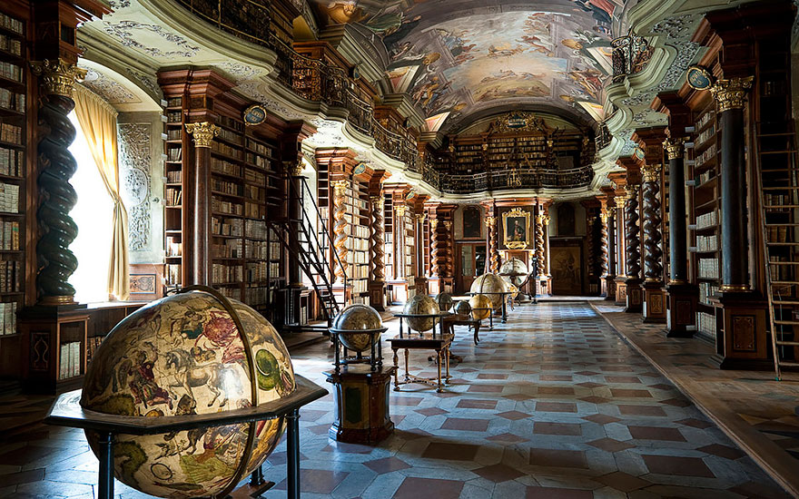 sabervivermais.com - Conheça a biblioteca mais bonita do mundo, ela fica em Praga, República Tcheca