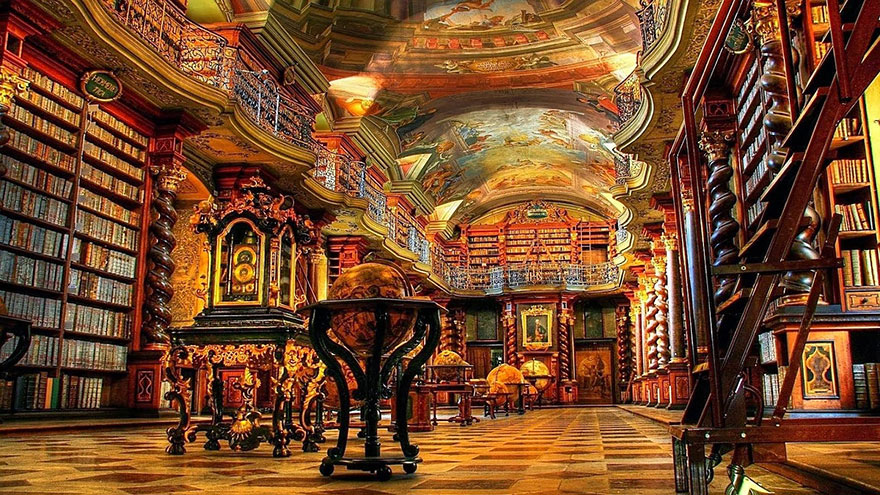 sabervivermais.com - Conheça a biblioteca mais bonita do mundo, ela fica em Praga, República Tcheca