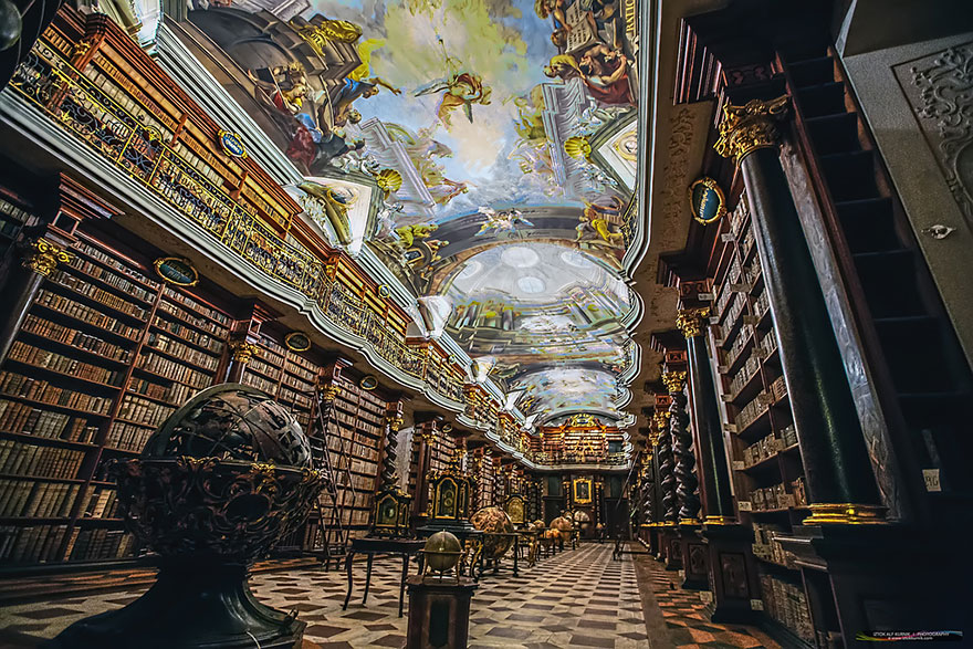 sabervivermais.com - Conheça a biblioteca mais bonita do mundo, ela fica em Praga, República Tcheca