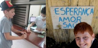 Garoto de 11 anos vende latinhas e faz a doação de R$ 21,45 para o único hospital da cidade
