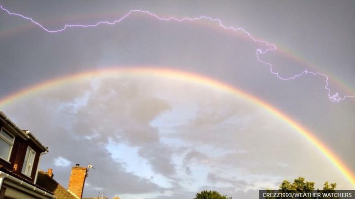 sabervivermais.com - Um "arco-íris elétrico" apareceu nos céus do Reino Unido. Um fenômeno raro e belo!