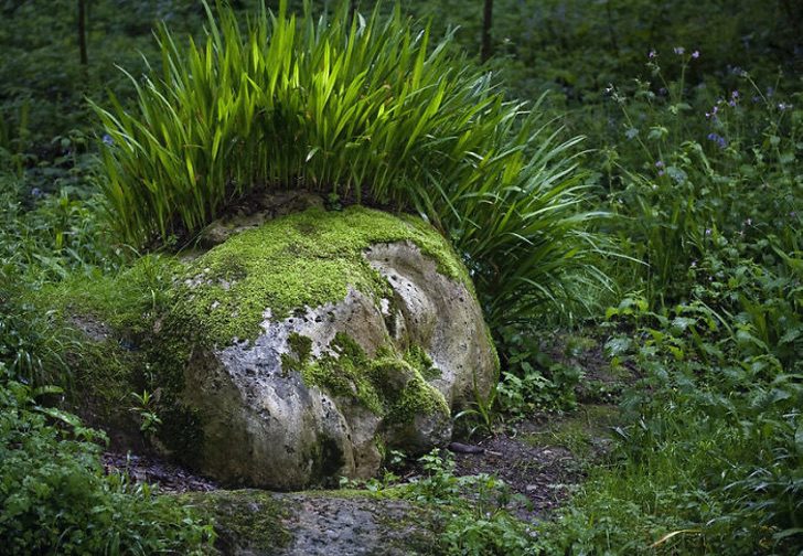 sabervivermais.com - Escultura viva repousa em jardim na Inglaterra. Ela muda de acordo com as estações do ano