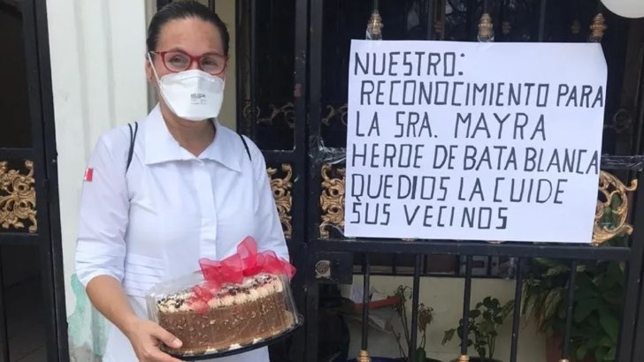 sabervivermais.com - Vizinhos agradecem à enfermeira que luta contra a pandemia: "Herói de jaleco branco, Deus cuide dela"