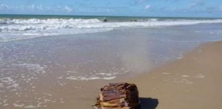 Caixa “misteriosa” chama a atenção na orla da praia em Recife