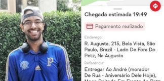 Entregador recebe pedido para levar lanche a morador de rua e seu relato emocionado viraliza na web