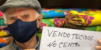 Idoso pede ajuda para vender tecidos e internautas salvam sua loja
