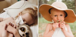 Menina de 4 anos vence o câncer e comemora com uma sessão de fotos. Ela sorriu de novo