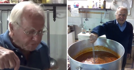 Chef de 90 anos se dedica a cozinhar para os mais pobres. Tempero que alimenta quem mais precisa!