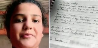 Menina pede leite e pão em carta para o Papai Noel