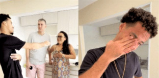 O Rapper L7nnon chora emocionado ao dar apartamento para sua tia que lhe ajudou antes de ser famoso (vídeo)