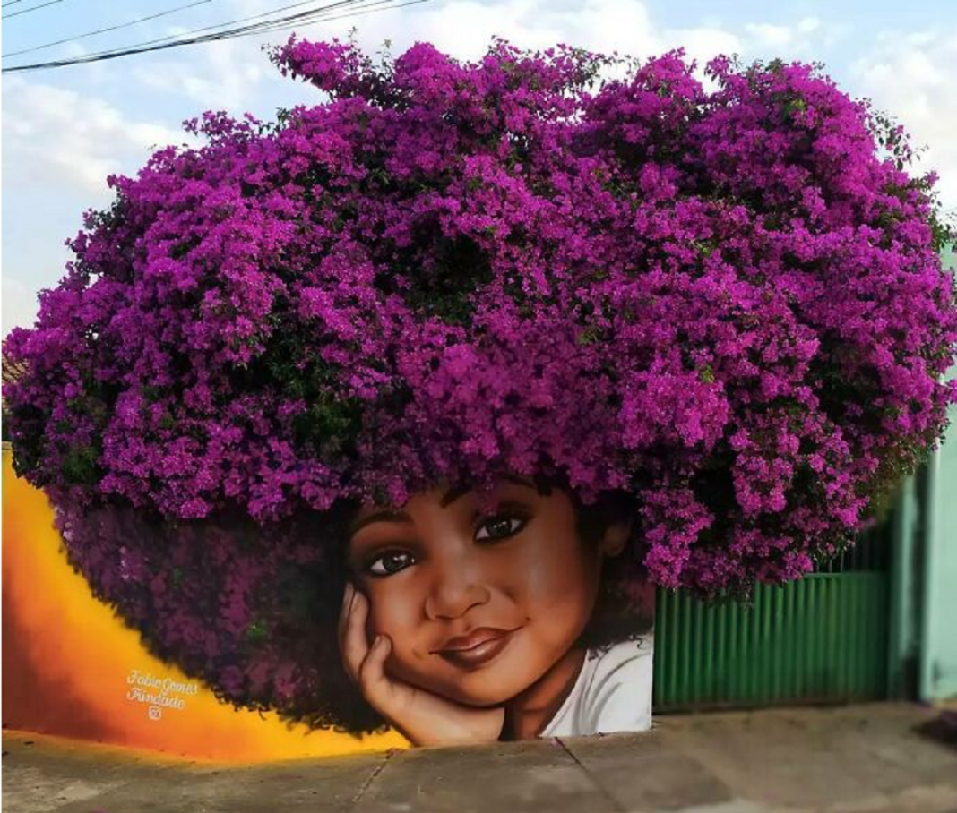 Artista no Brasil viraliza nas Redes Sociais após usar árvores como ‘cabelo’ para seus retratos de mulheres
