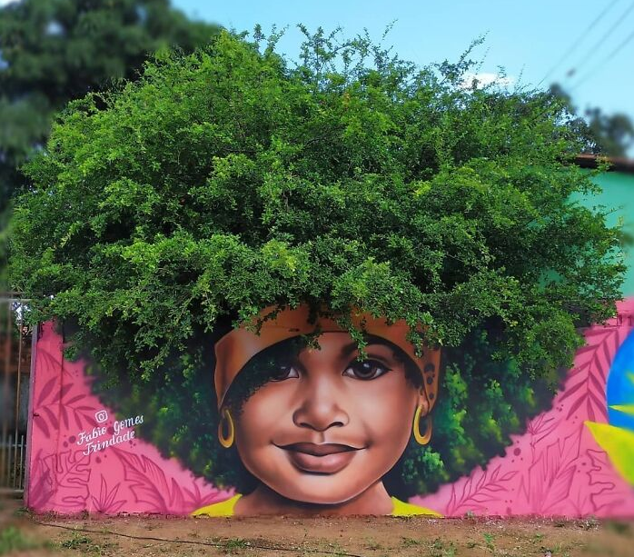 sabervivermais.com - Artista no Brasil viraliza nas Redes Sociais após usar árvores como 'cabelo' para seus retratos de mulheres