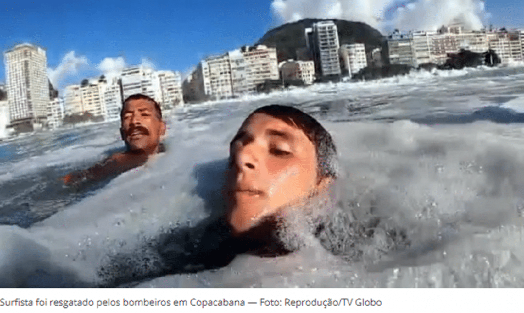 Surfista que quase se afogou filmou seu próprio resgate