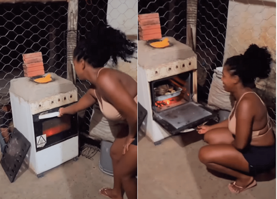 Brasileiro tem que ser estudado pela Nasa. Mulher transforma seu fogão velho em uma churrasqueira à brasa!