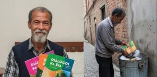Ele recolhia livros do lixo. Agora, aos 64, é estudante da Universidade Federal