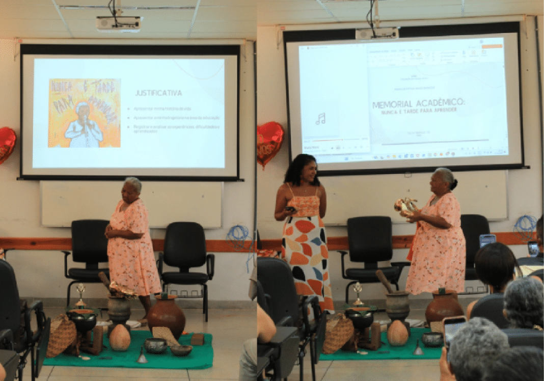 idosa Sem escola na infância, ela defendeu seu TCC aos 70 anos — e viralizou