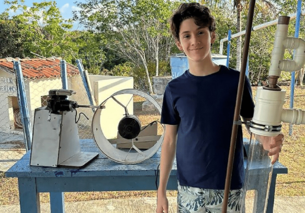 Aos 14 anos, estudante cria bomba d’água movida a vento e pode levar água a comunidades do Nordeste