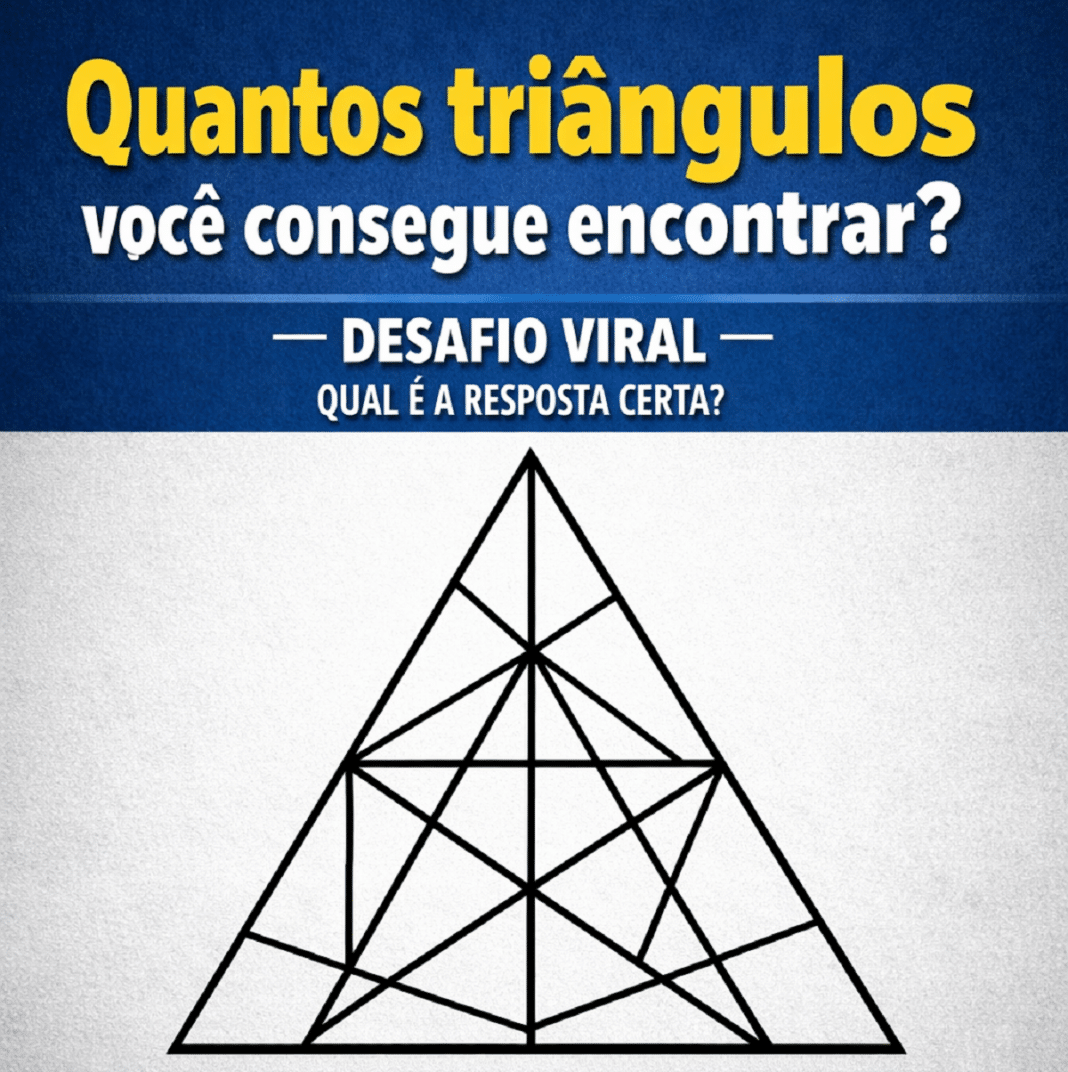 99% das pessoas erram: quantos triângulos existem nessa imagem?