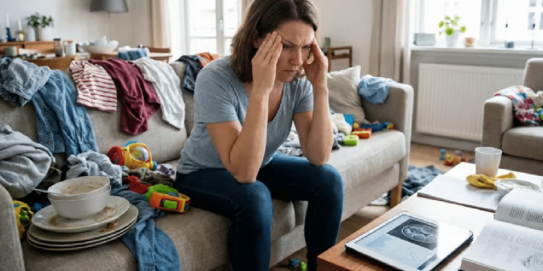 estresse Pesquisas mostram que mulheres tem aumentos significativos no cortisol quando a casa esta abaguncada . enquanto homens quase nao sao afetados